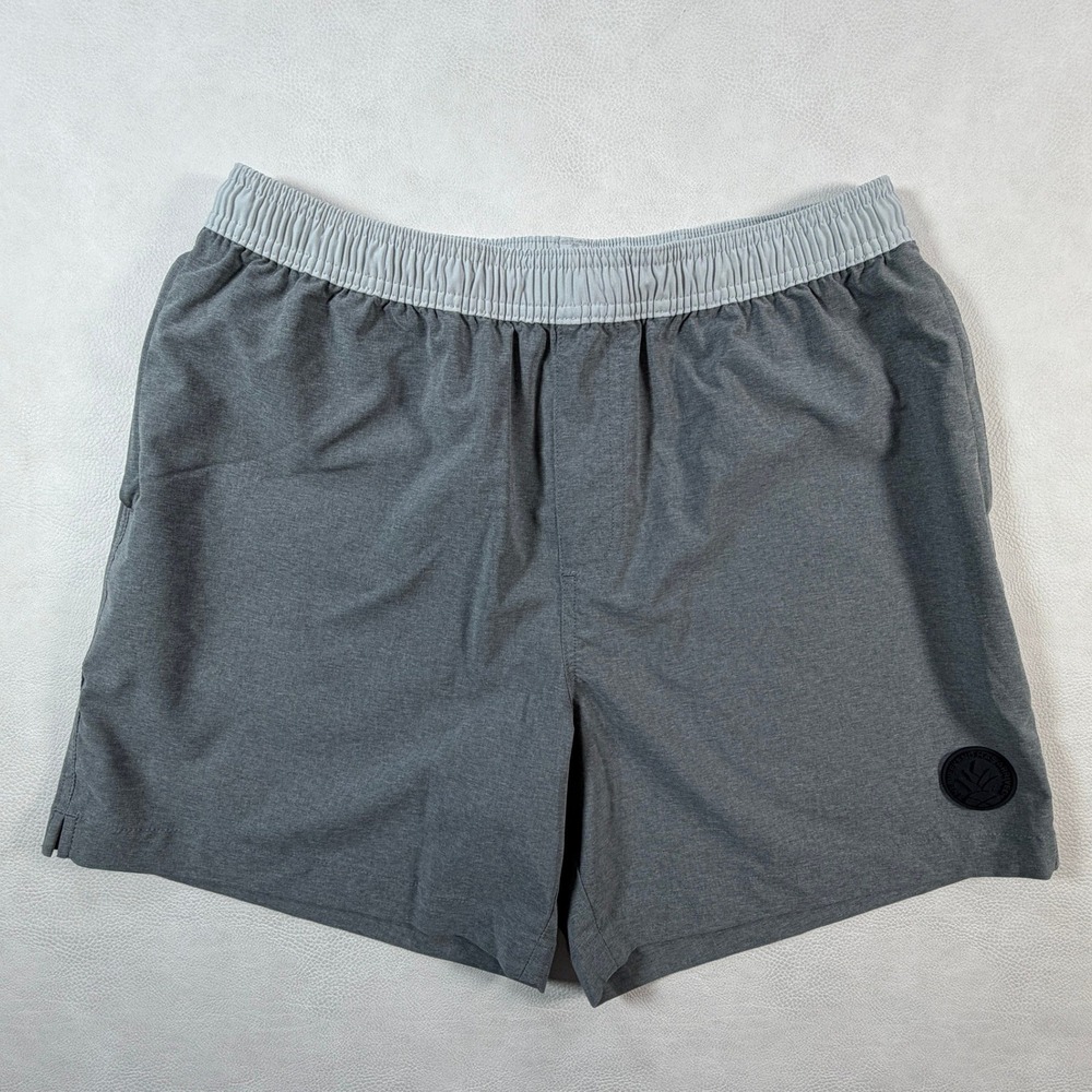 Chubbies Mens Large Everywear Shorts Heathered Gray 5.5" Inseam Elastic Waist